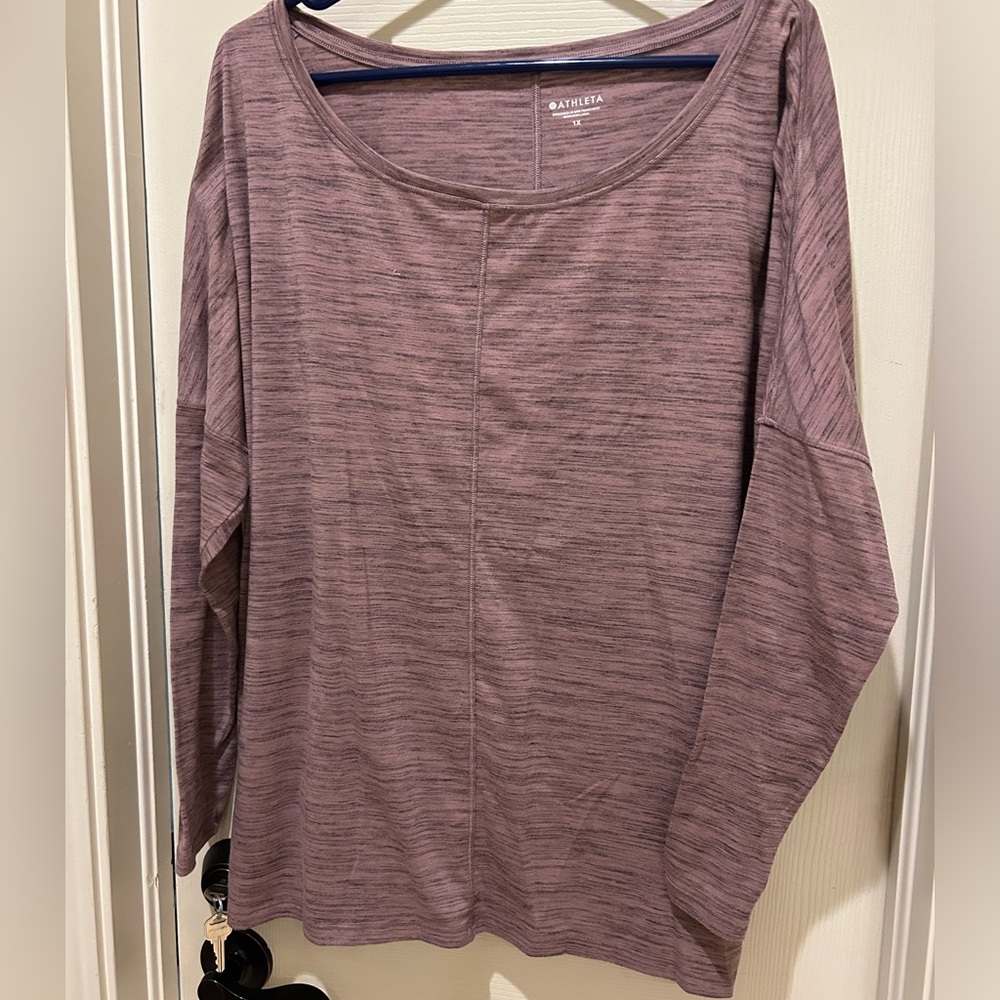 Athleta Mauve Long Sleeve Top 1X